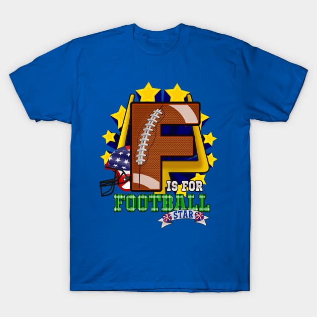 F is for FOOTBALL Star T-Shirt by Cheer Tees